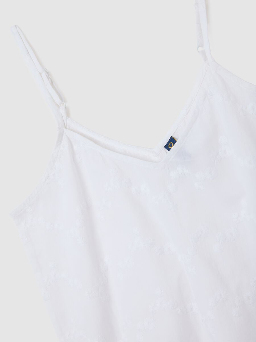 Women's white pure cotton vest regular fit_5