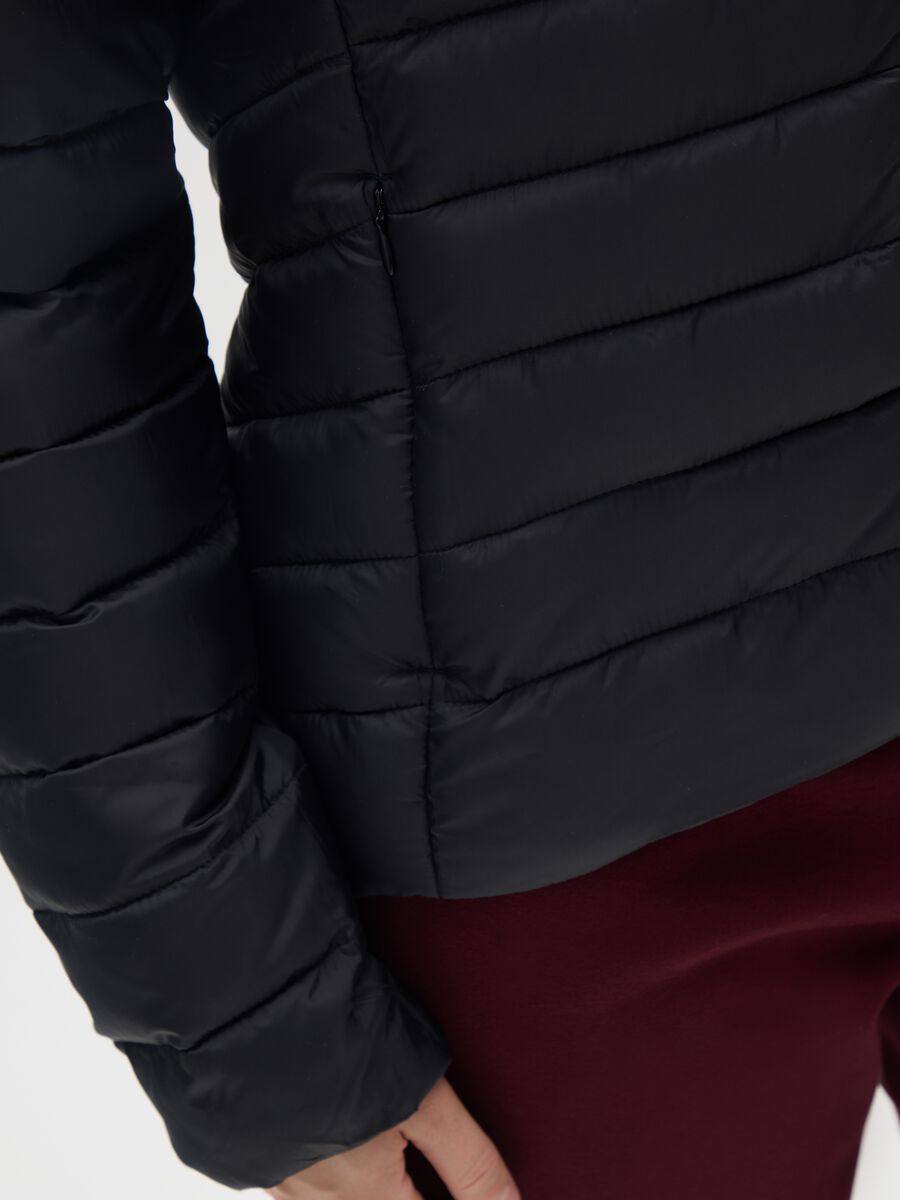 Giubbotto nero regular fit_3