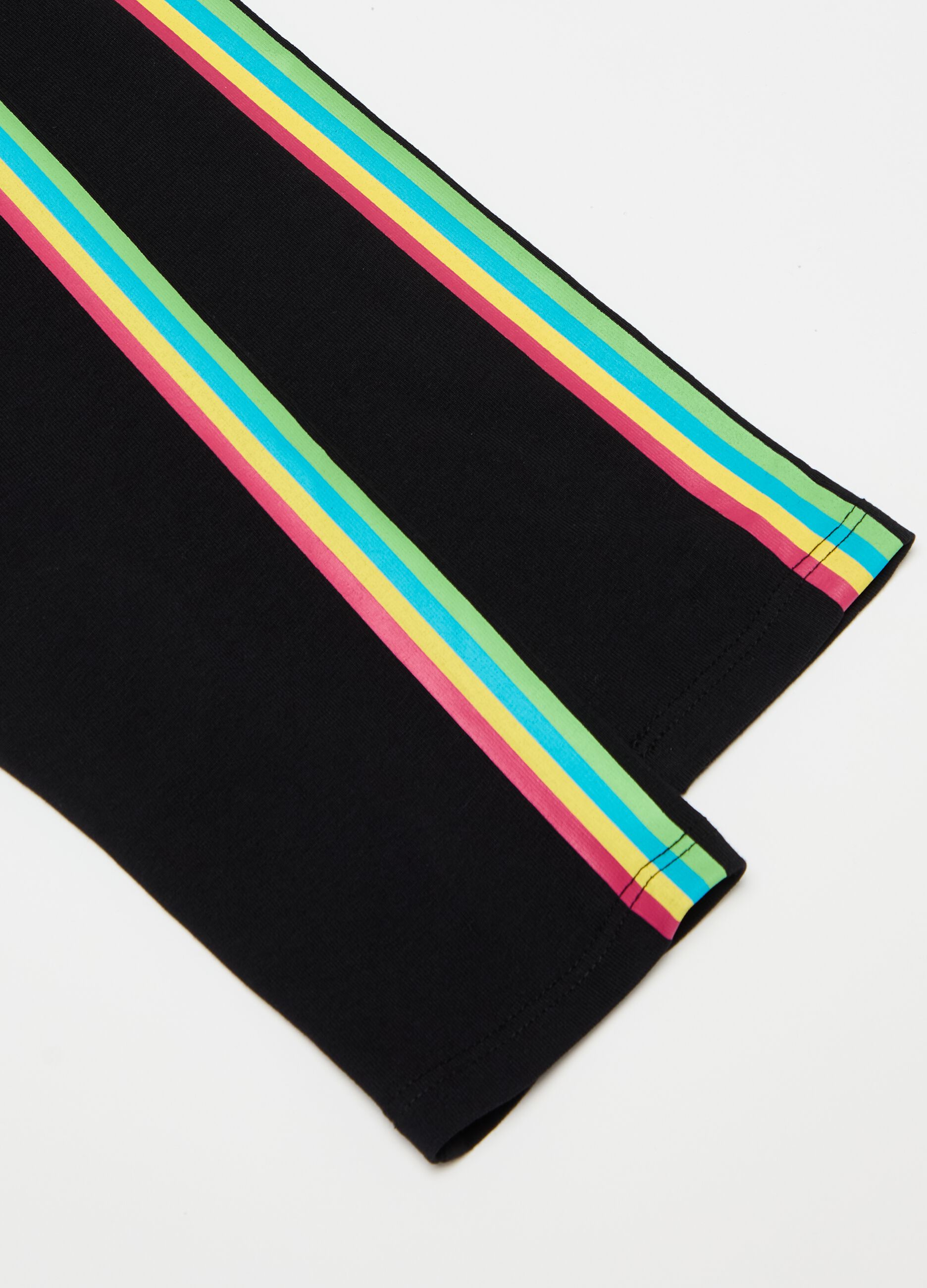 Leggings in cotone stretch con stampa