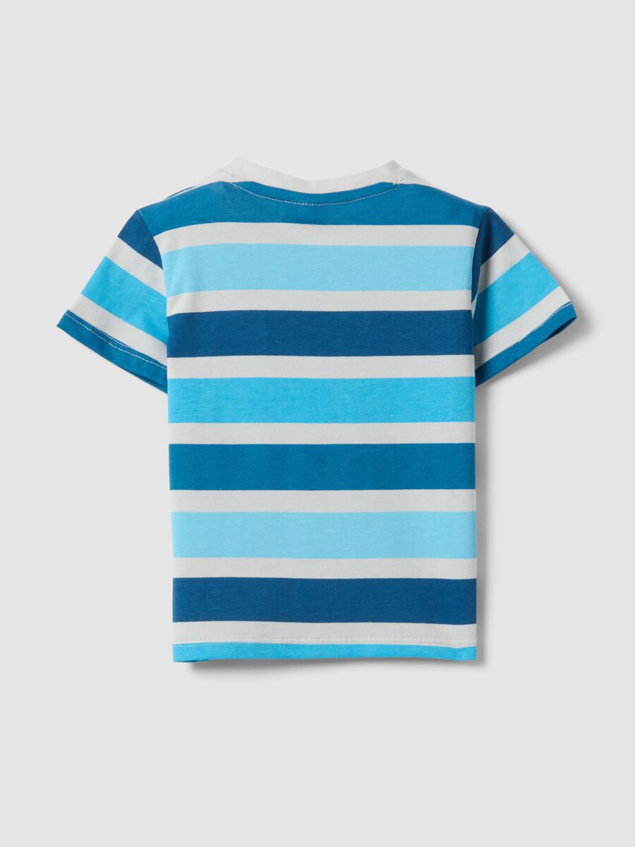 Boys&rsquo; multicolour striped pure cotton regular-fit T-shirt_1