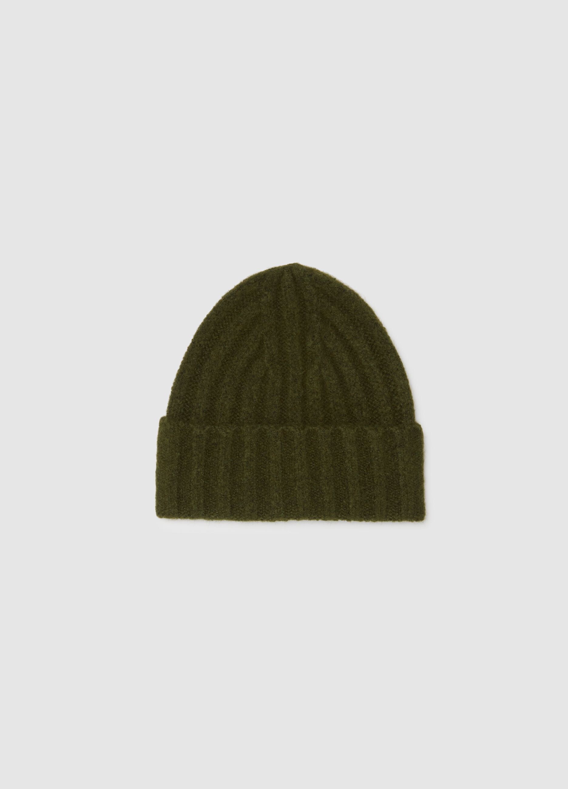 Green Wool Blend Hat