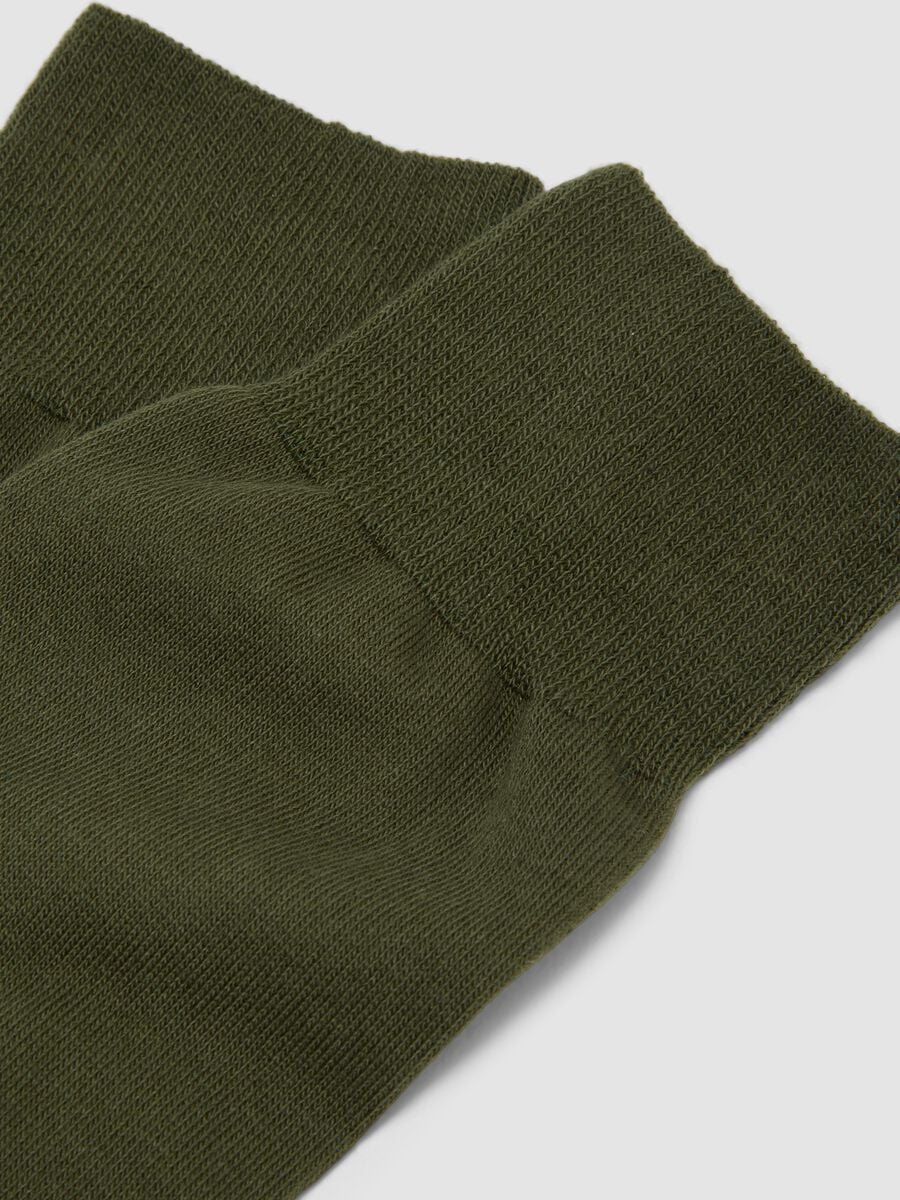 Calze corte verdi in cotone elasticizzato_1