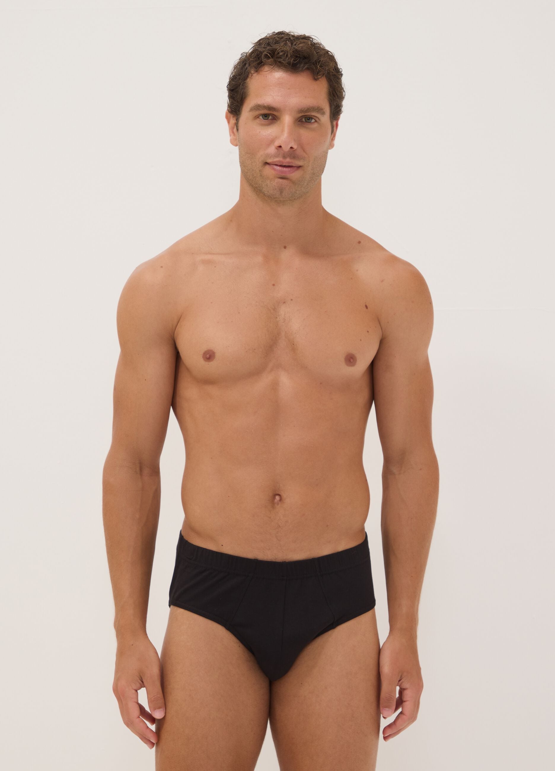 Five-pack of black organic cotton briefs