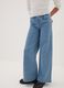 Girls&rsquo; super wide-leg cotton and stretch viscose denim jeggings_2