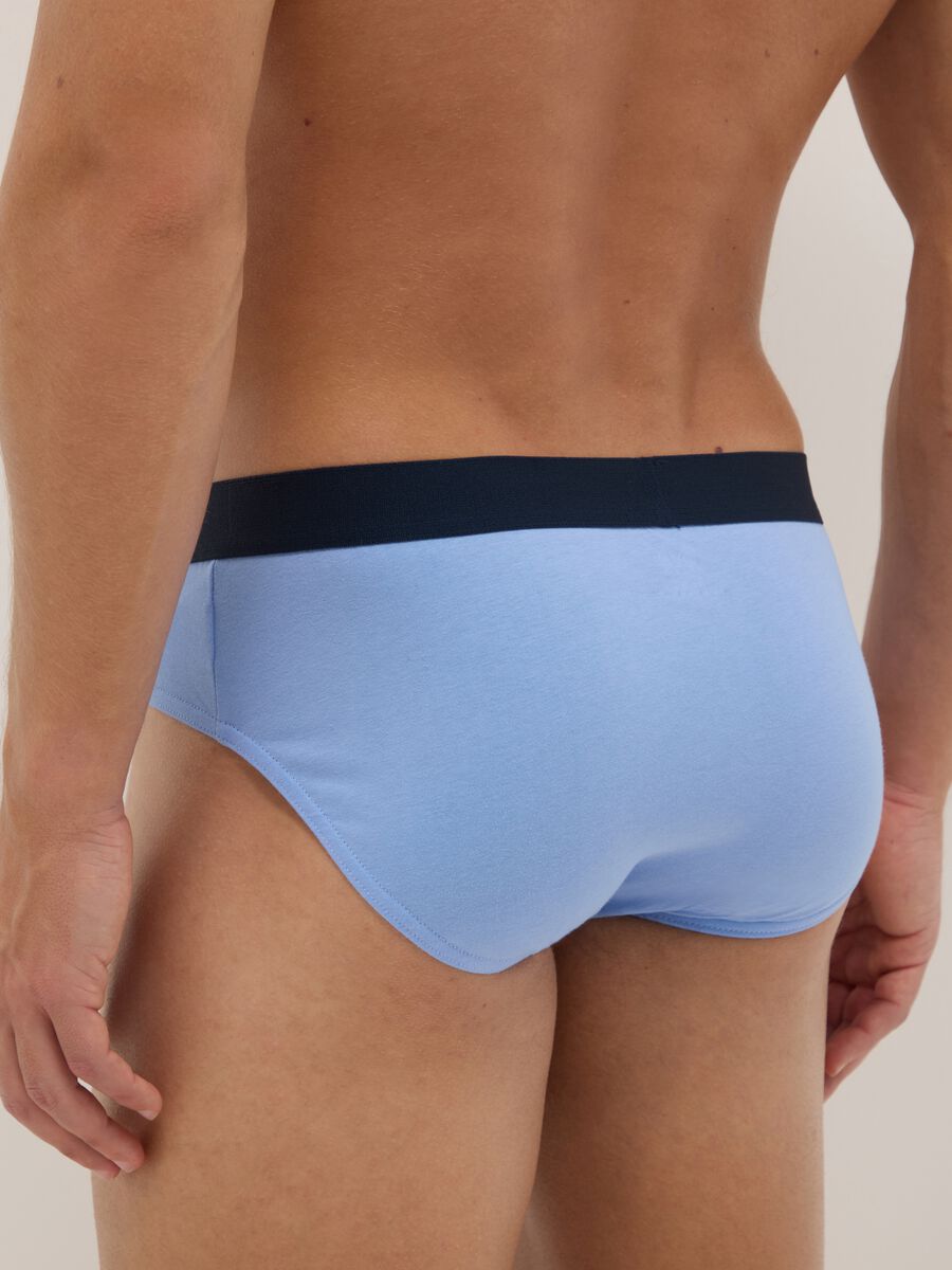 Multipack of multicolour stretchy cotton briefs in regular fit_2