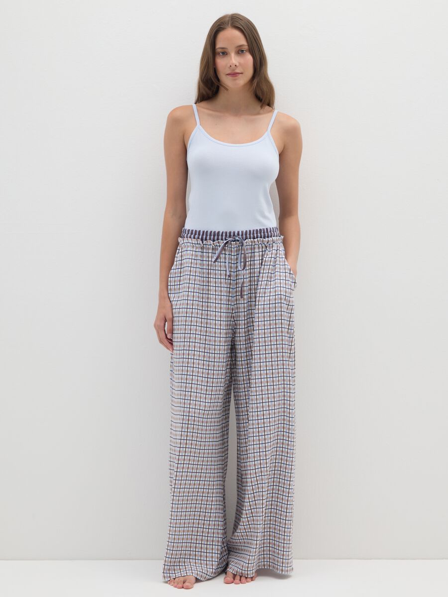 Multicolour Check Regular Fit Pyjama Trousers_0