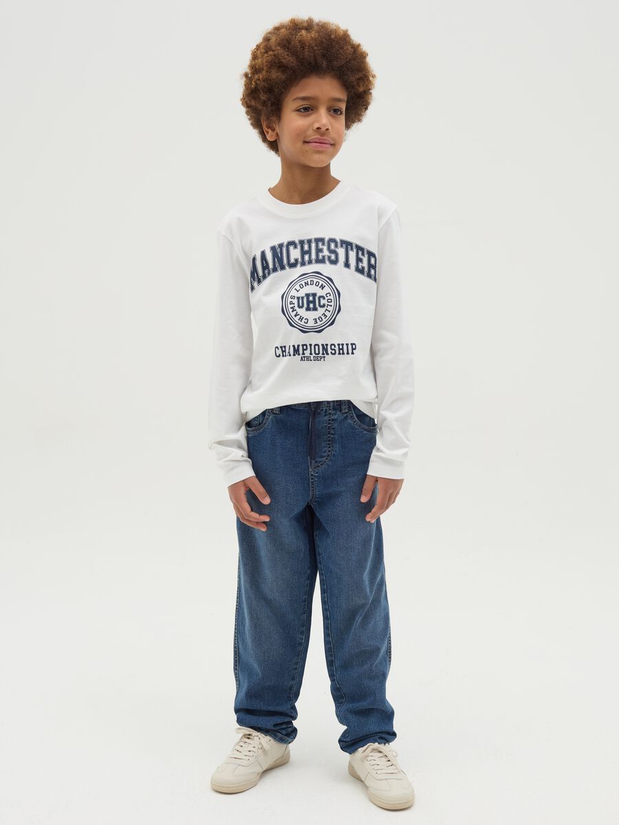 Denim joggers with five pockets_1