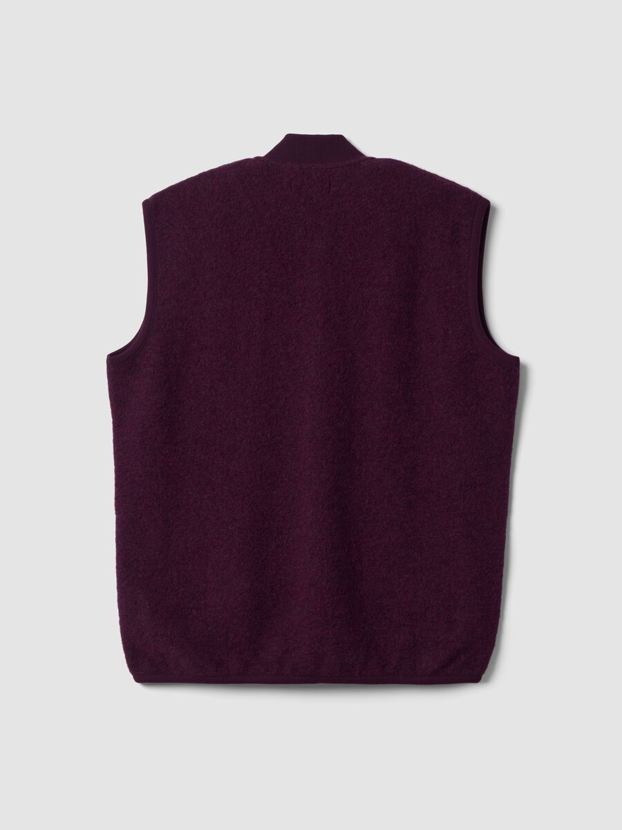 Purple wool-blend gilet with zip_6