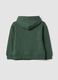 Green organic cotton hoodie in a relaxed fit_1