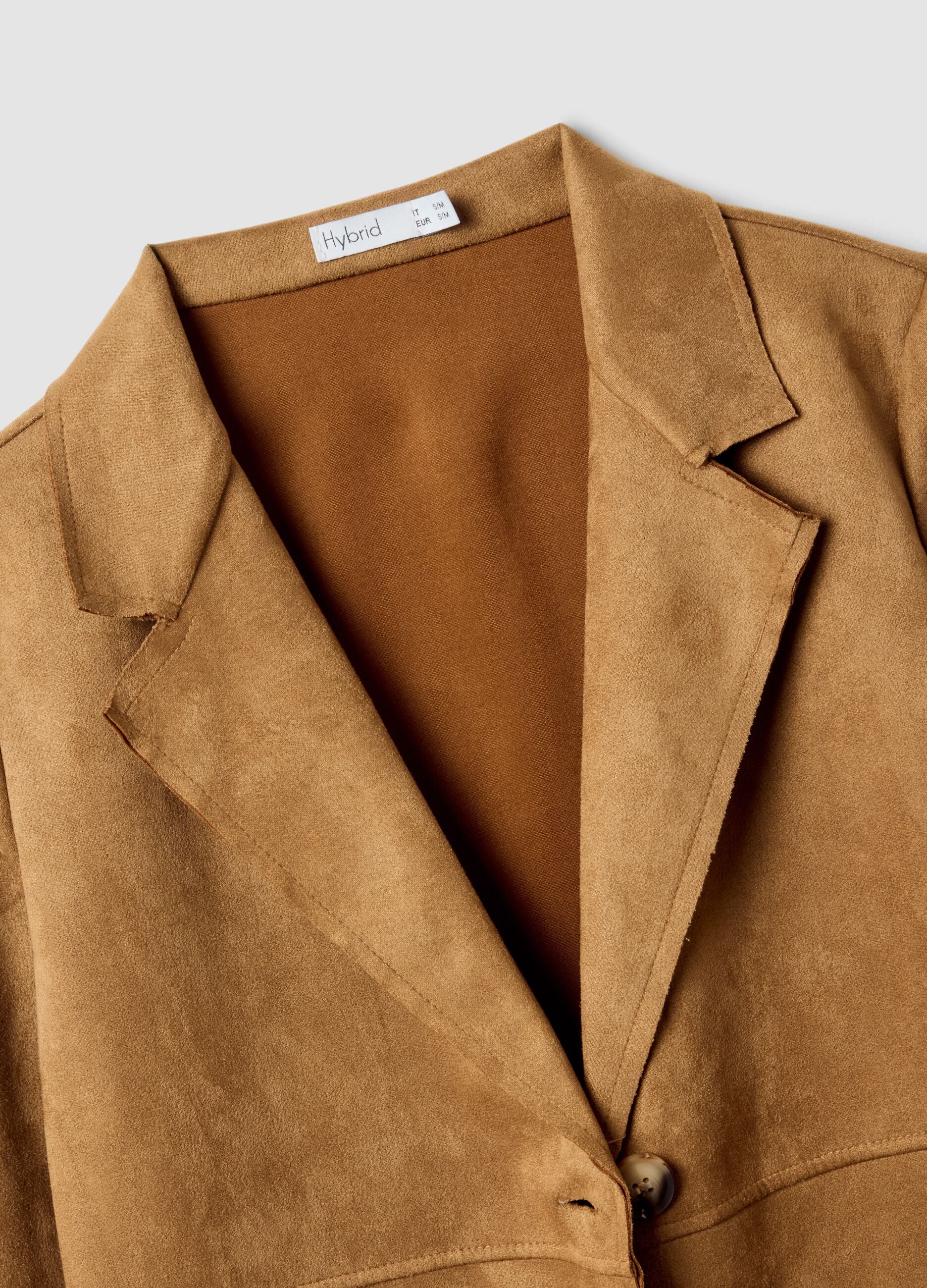 Brown Ultralight regular-fit jacket with lapels and two pockets