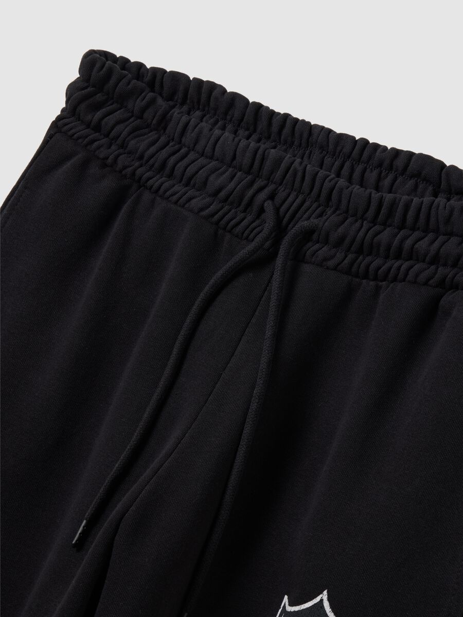 Black NFL Sports Shorts with Logo_5