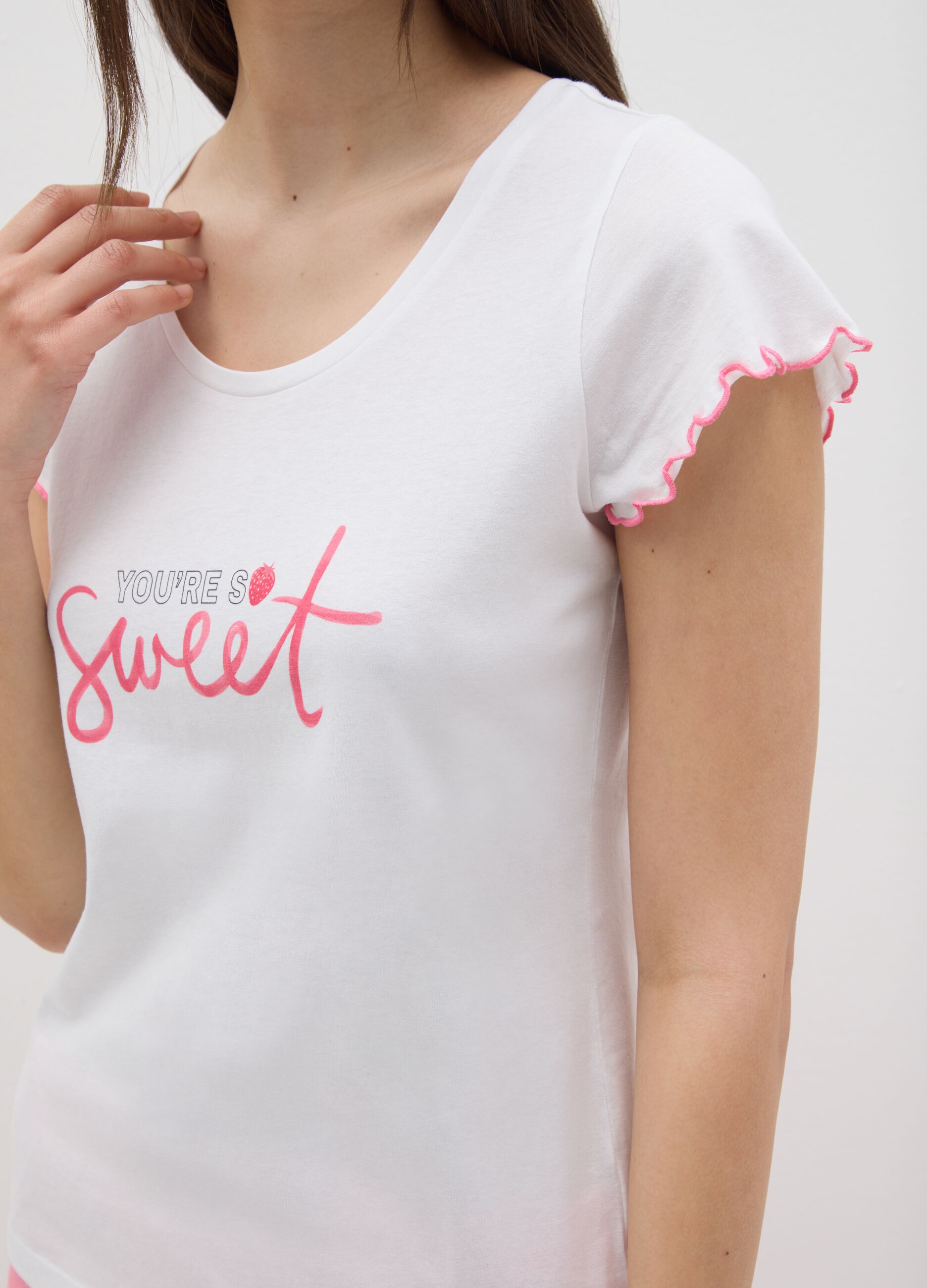 Women's regular fit pure cotton white t-shirt