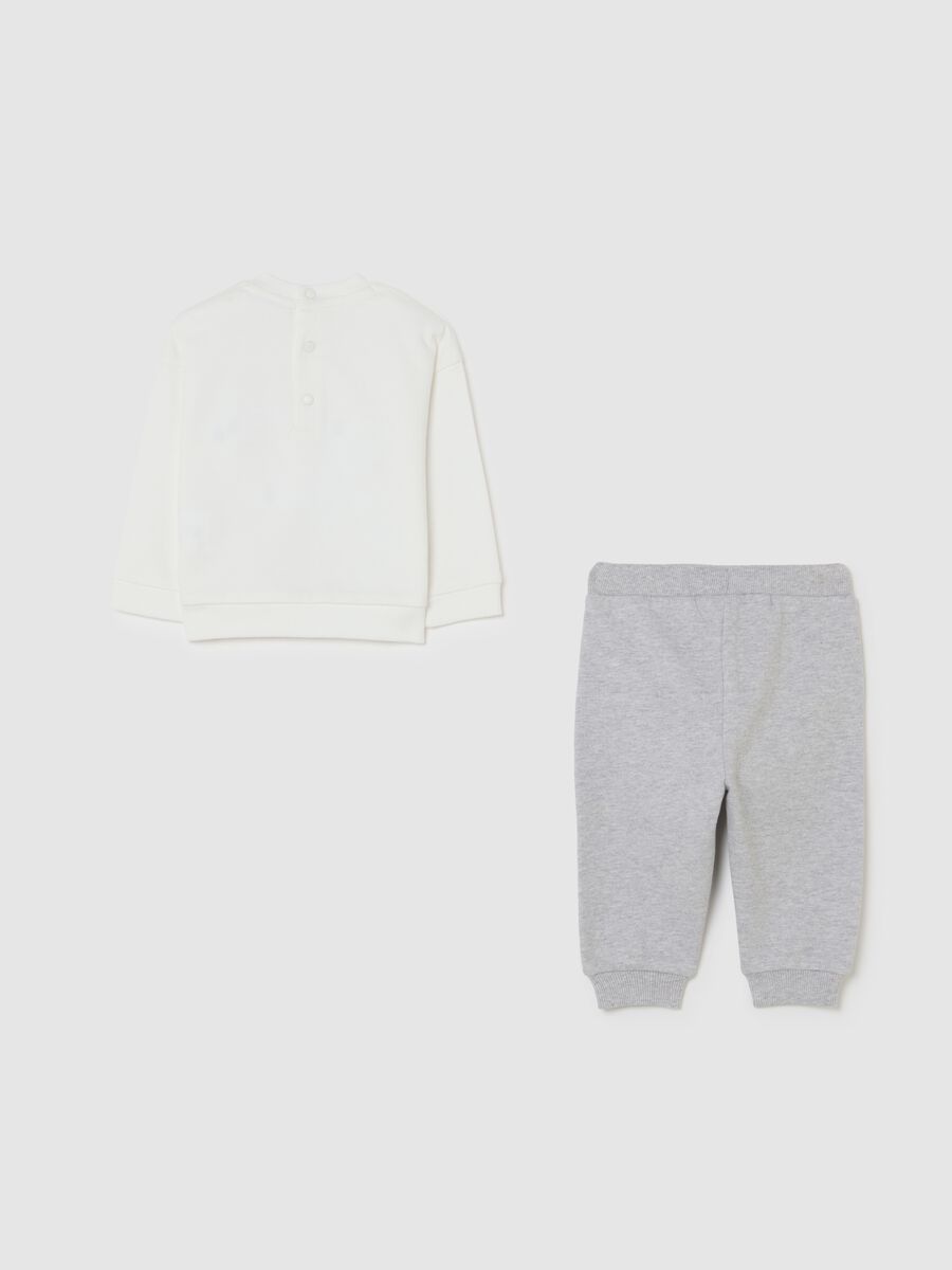 Multicolour baby cotton jersey and trousers set_1