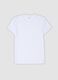 White stretch modal crew-neck T-shirt_0