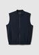 Blue regular fit gilet with full zip_4