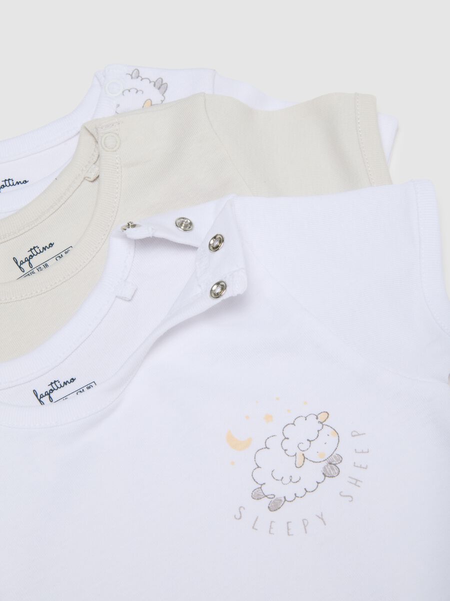 Multicolour pure cotton newborn bodysuits tripack set_2