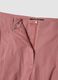 Pantaloni rosa palazzo in cotone elasticizzato a righe_5