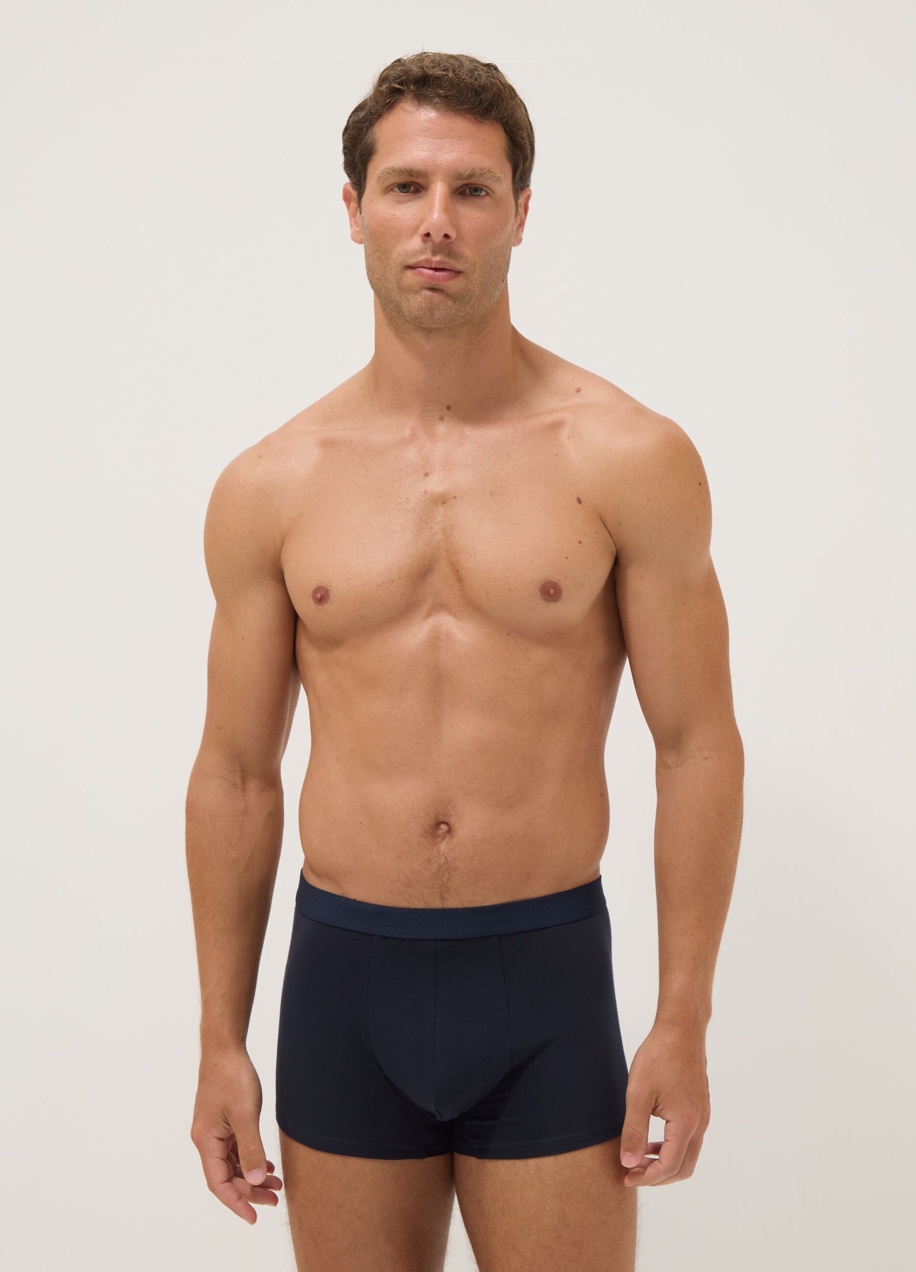 Tripack di boxer blu in cotone organico