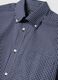 Blue cotton blend regular fit easy iron shirt_5