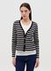Striped cardigan with V neck_0