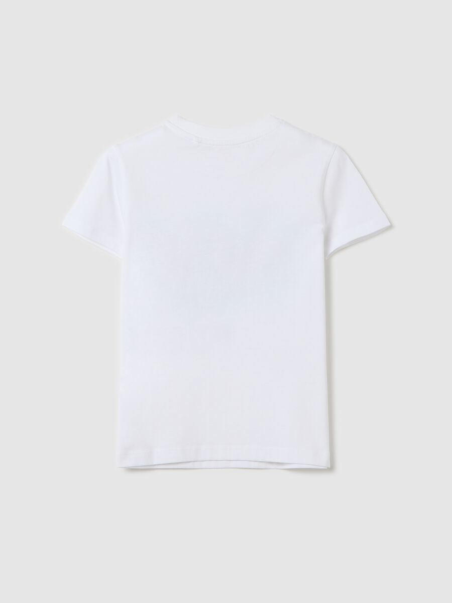 T-shirt bianca in cotone con stampa "Street Art"_4