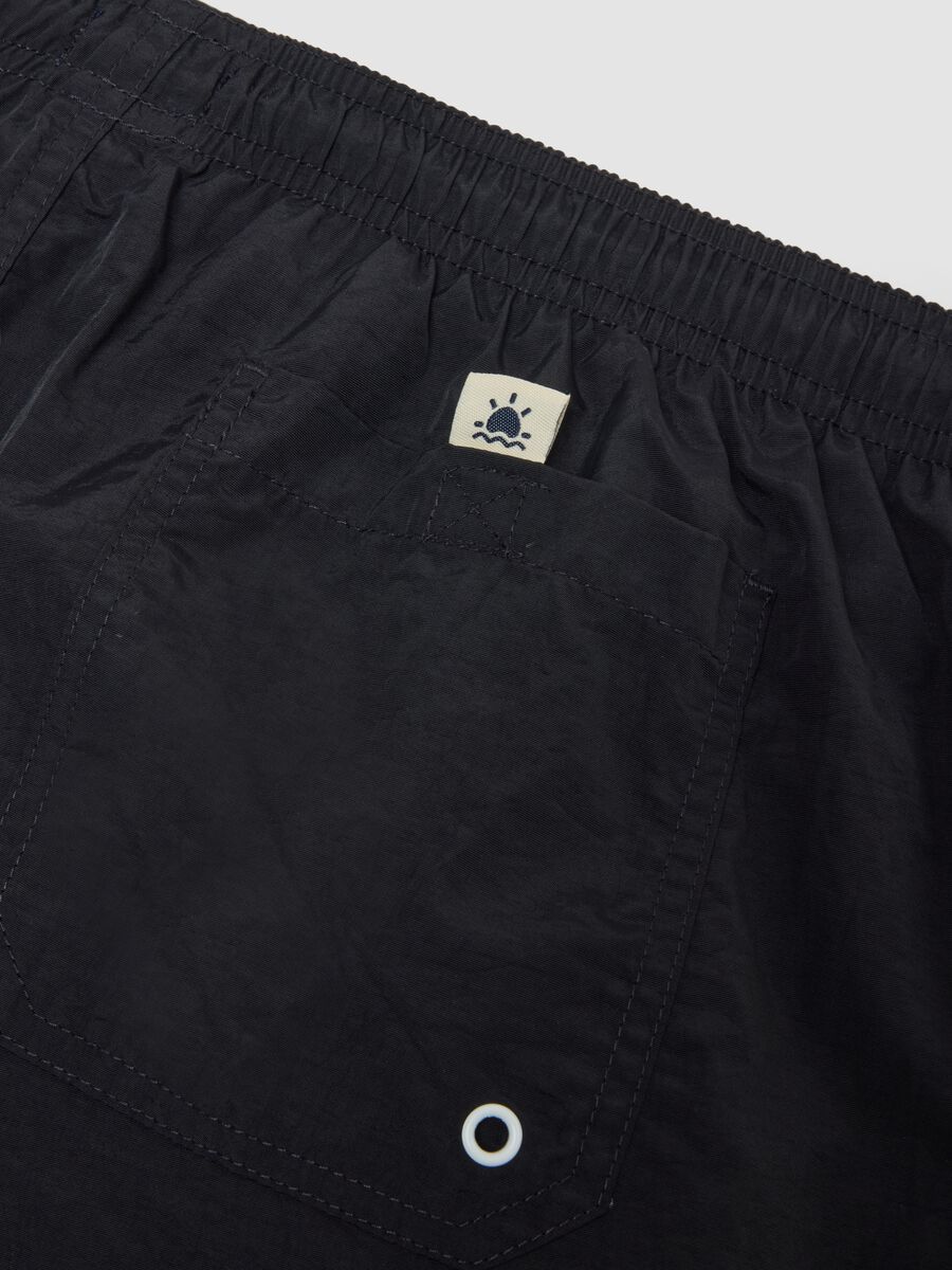 Boxer da mare neri regular fit con coulisse_5