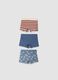 Multicolour organic stretch cotton boxer shorts 3-pack for baby boys_1