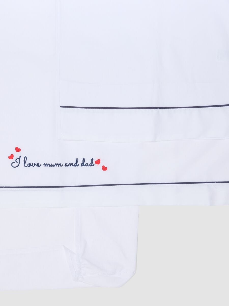 White pure cotton sheet for crib and cot bed_1