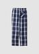 Men&rsquo;s blue organic cotton checked pyjama trousers_5