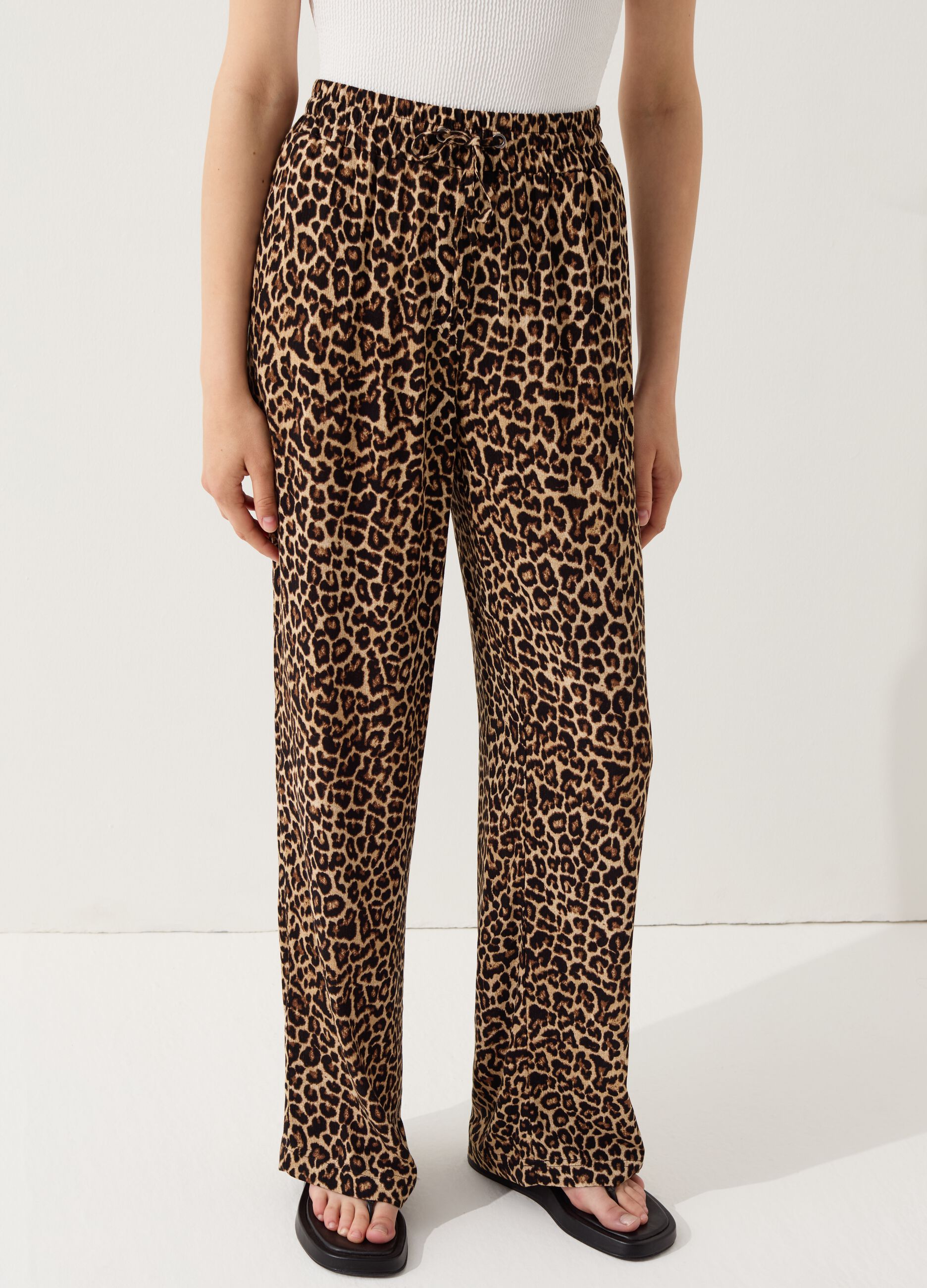 Pantalone jogger animalier