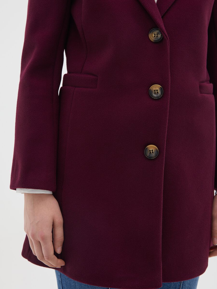 Cappotto viola regular fit con bottoni_3