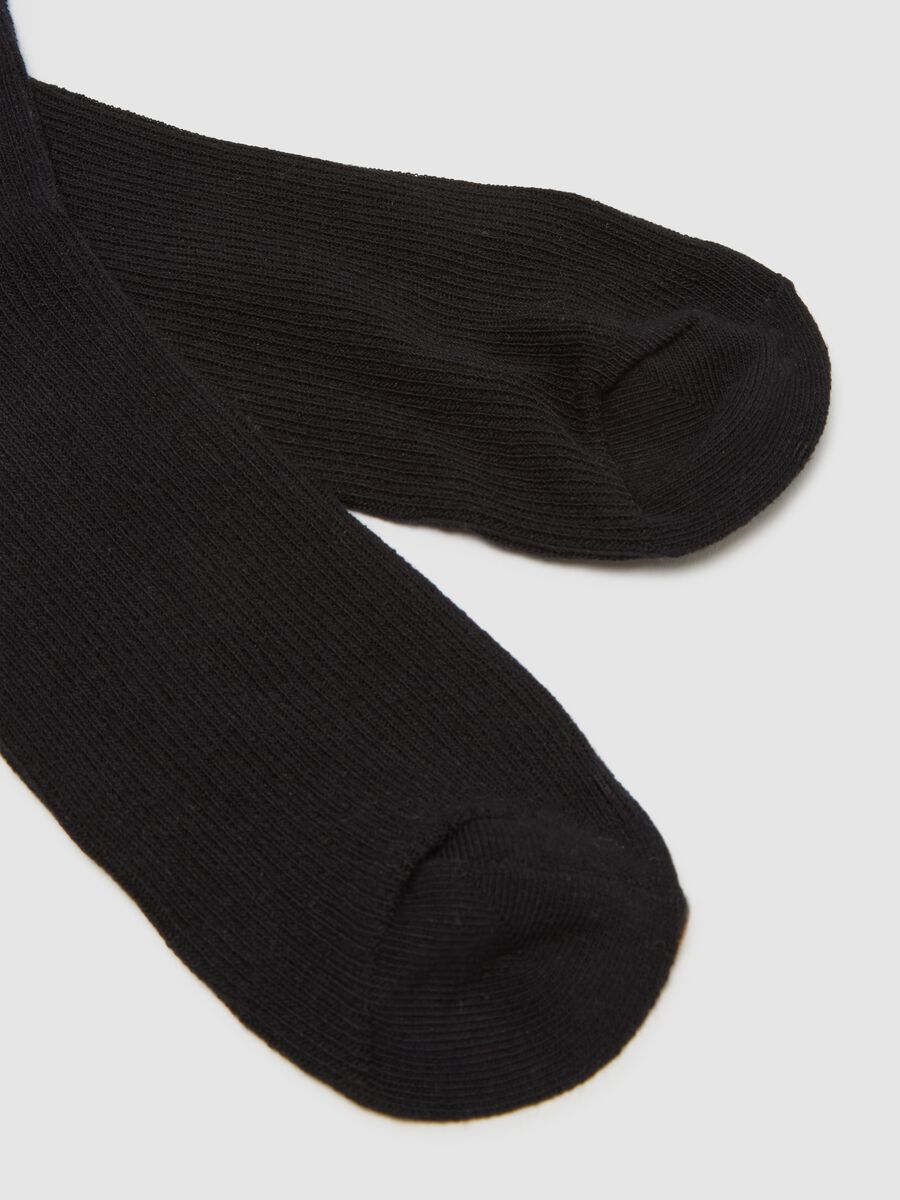 Black cotton socks with ruffles_2