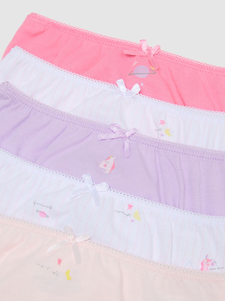Multi-pack set of girls' underwear in multicolour pure cotton regular fit_3