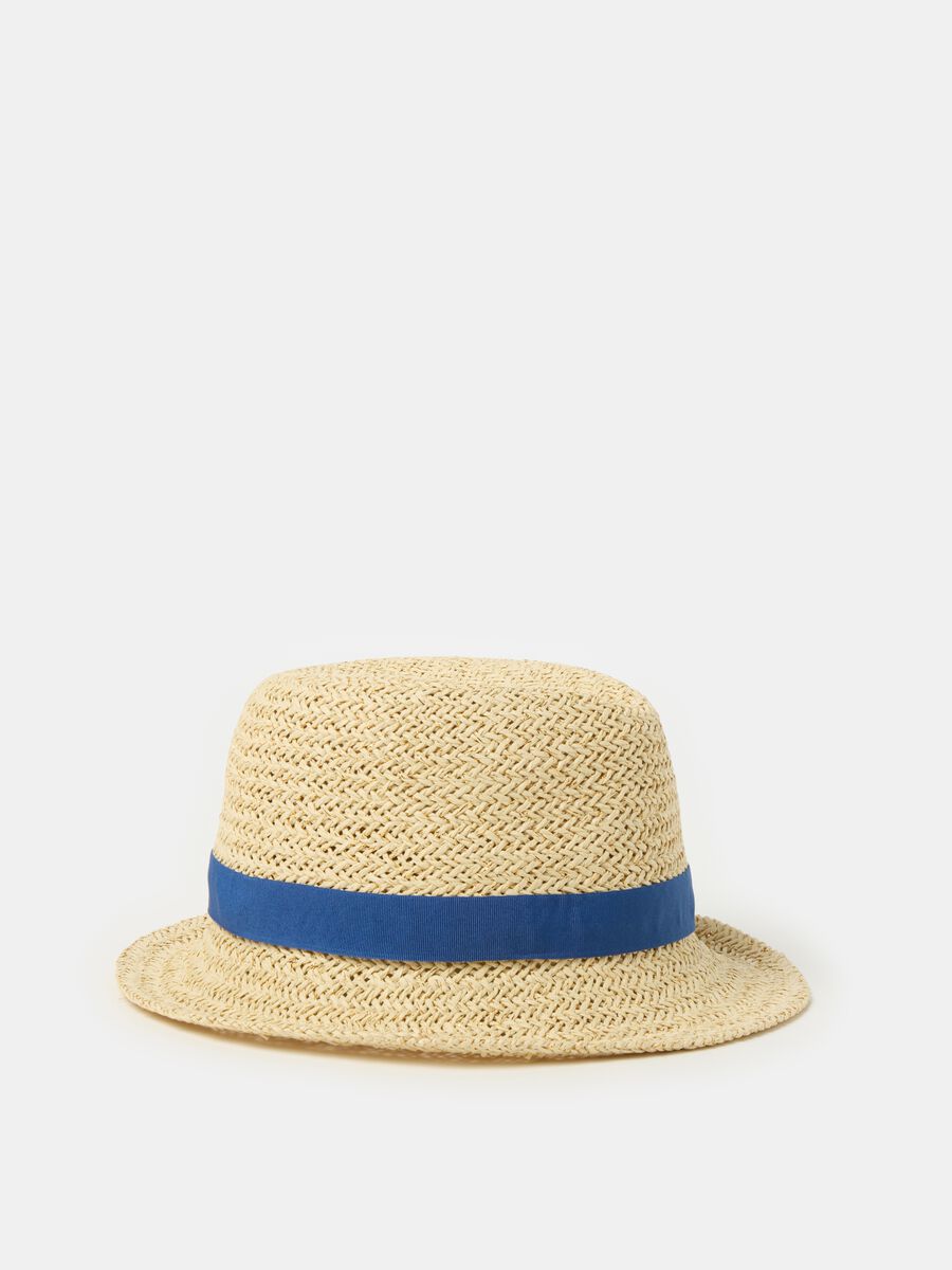 Straw hat with ribbon_0