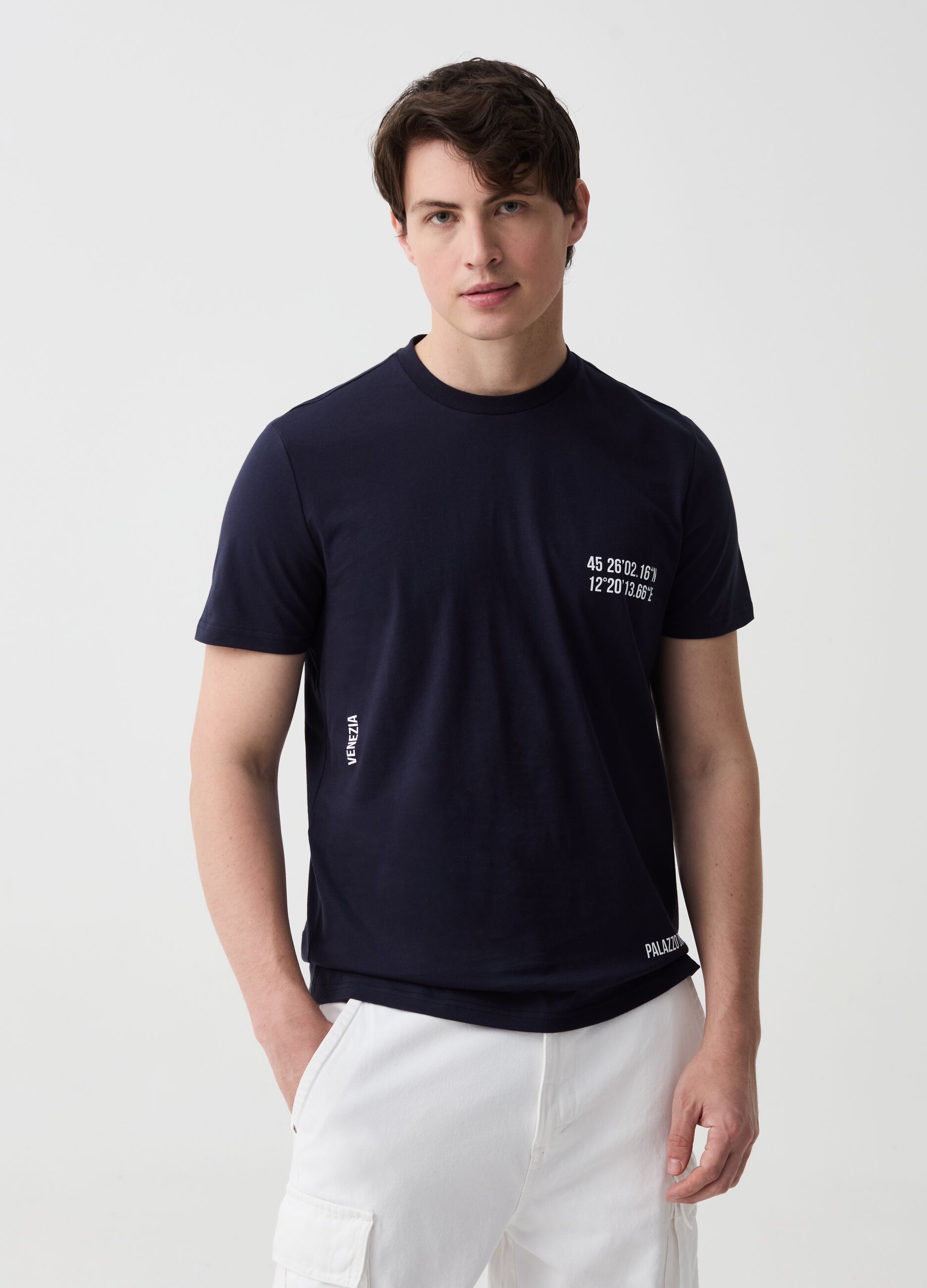 Ovs T-shirt in cotone con stampa Venezia