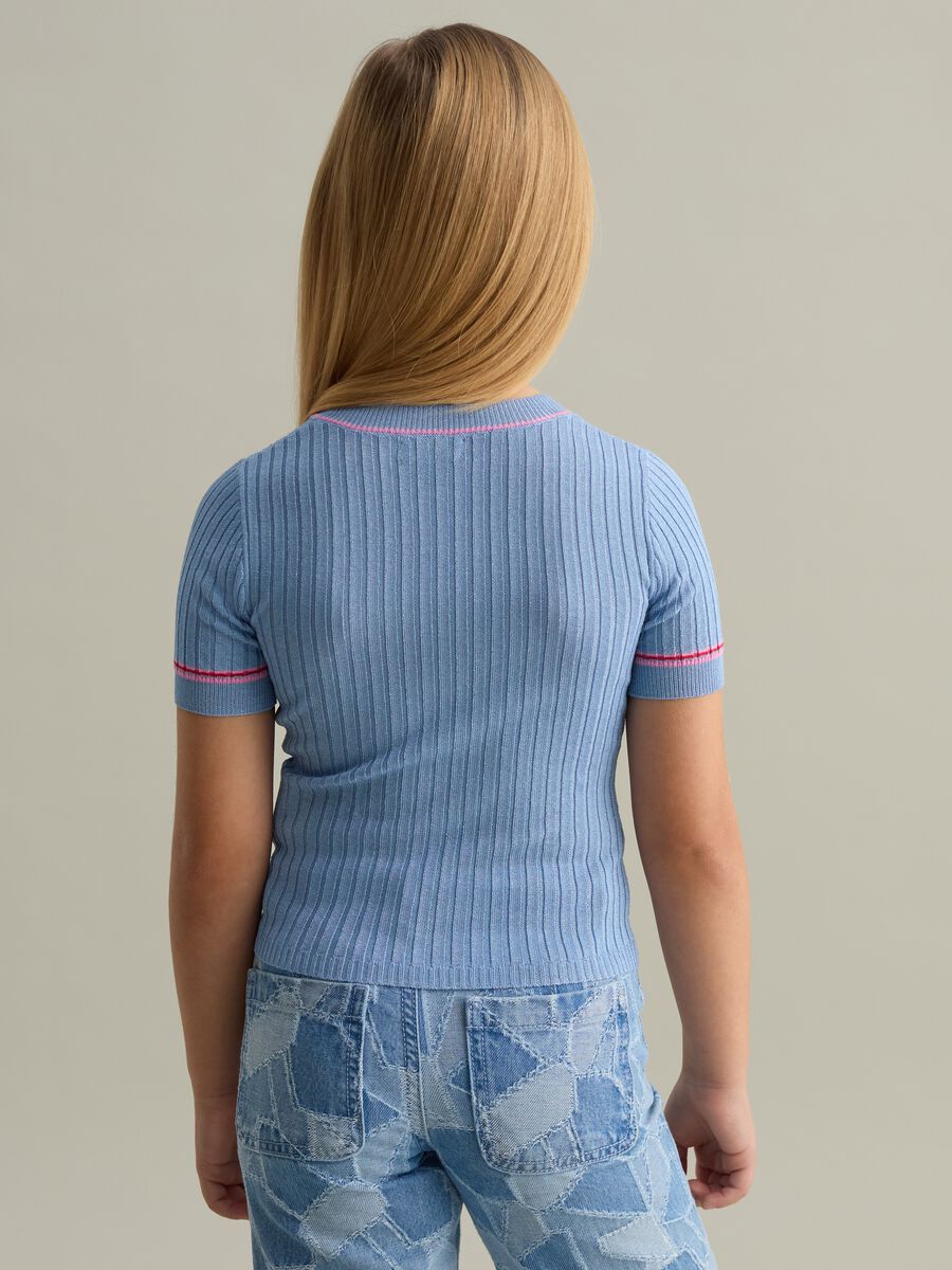 T-shirt in ribbed jersey with lurex_1