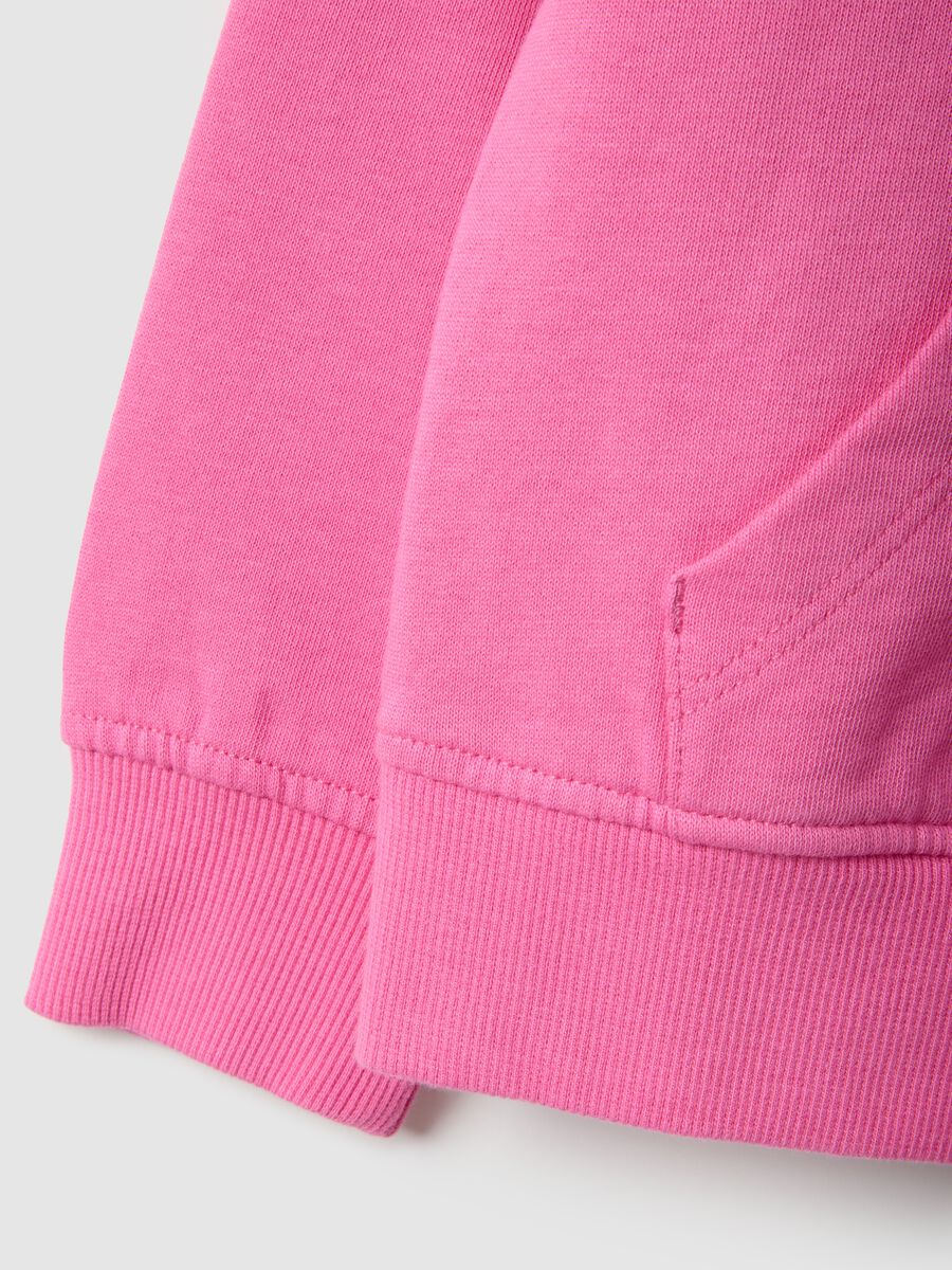 Regular Fit Girls' Pink Cotton Hoodie_3