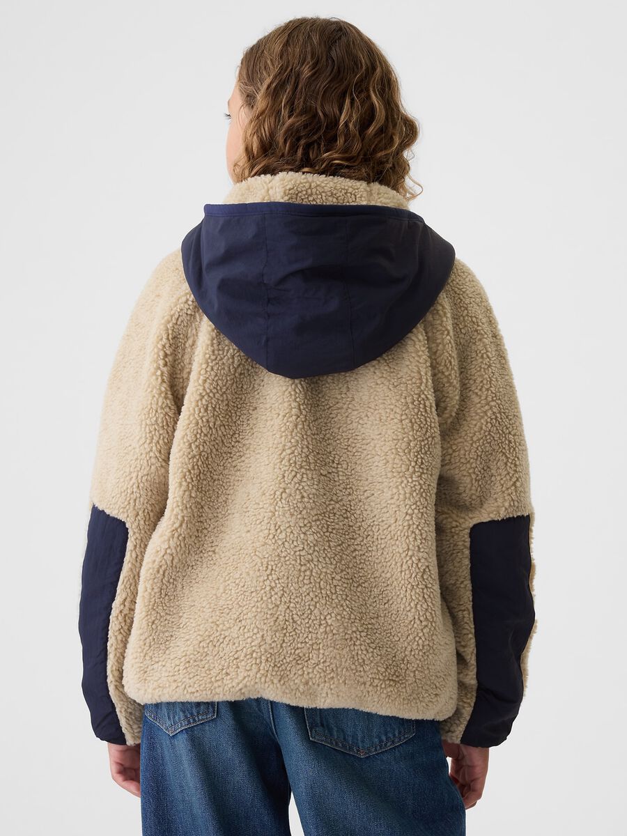 Giacca in sherpa con cappuccio_1