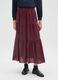Long Red Tiered Skirt in Pure Cotton_1