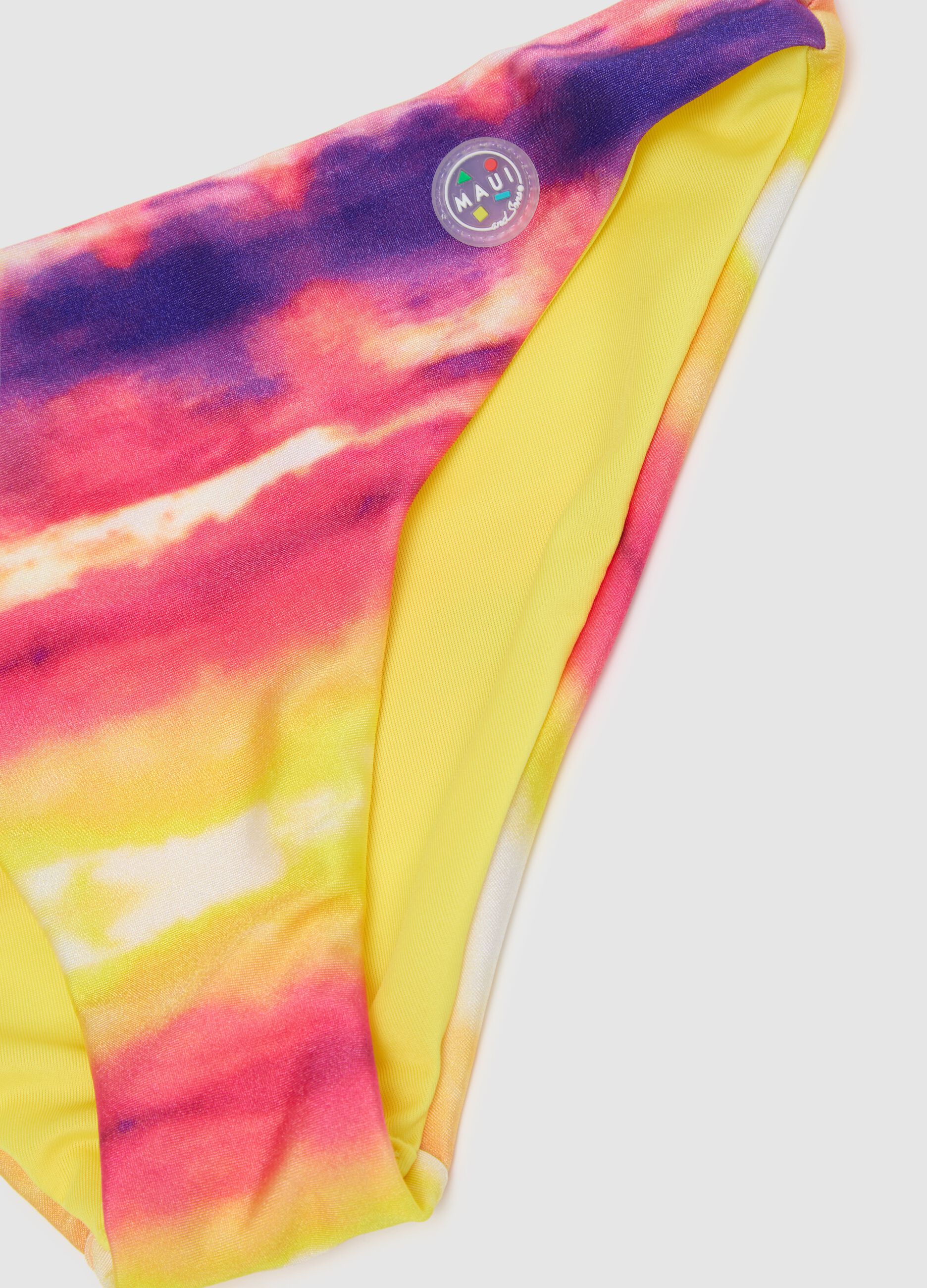 Bikini da ragazze in tessuto elasticizzato multicolor
