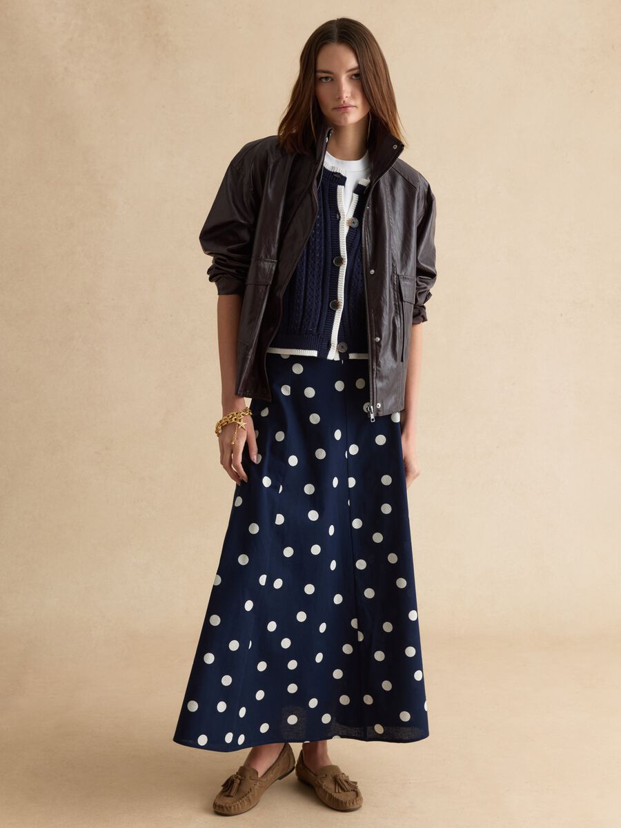 Shiny brown oversized viscose-blend jacket_2