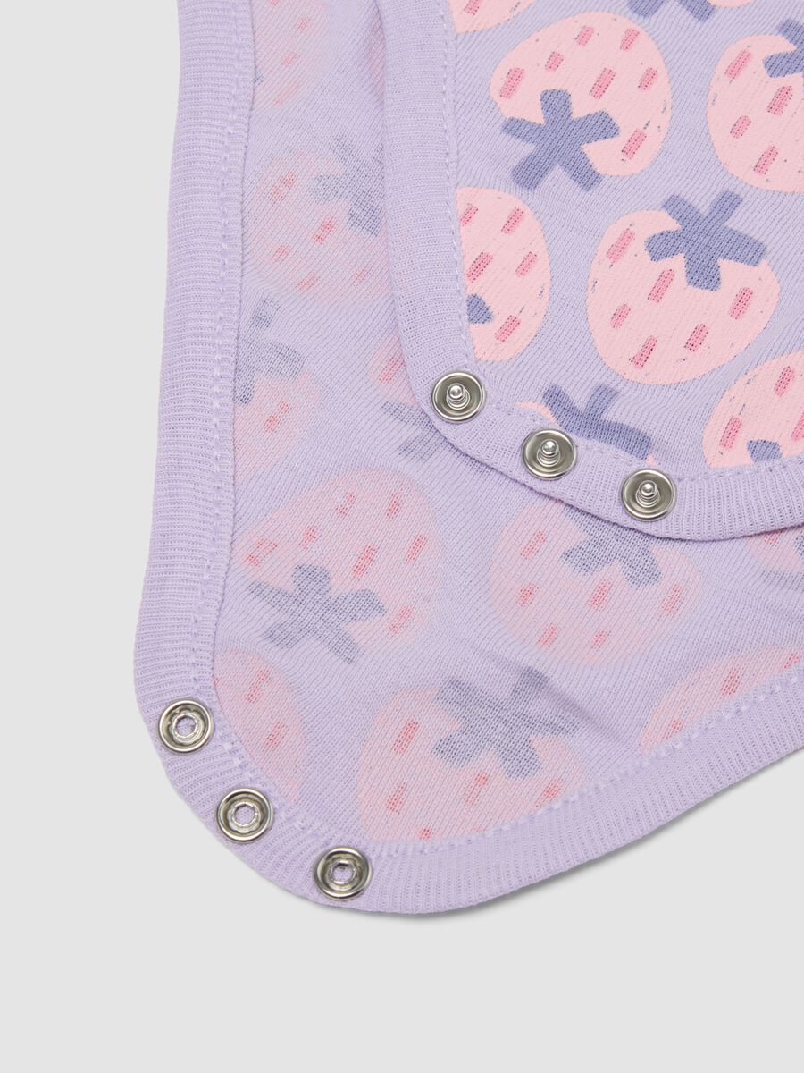 Bipack body rosa in cotone organico con spalline sottili per neonati_2