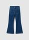 Girls' Blue Flare Cotton Blend Jeggings_1