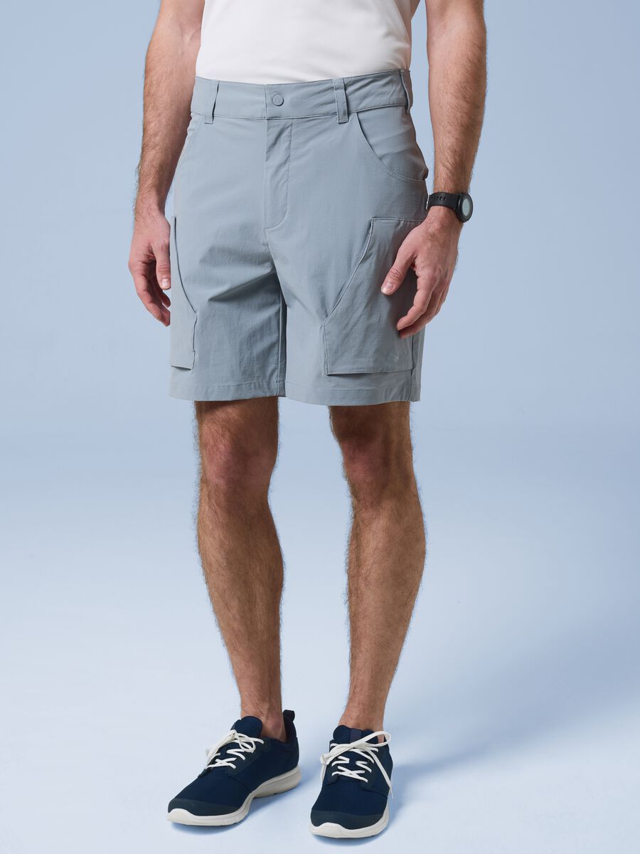 Shorts cargo ALTAVIA SAILING grigi in tessuto elasticizzato_1