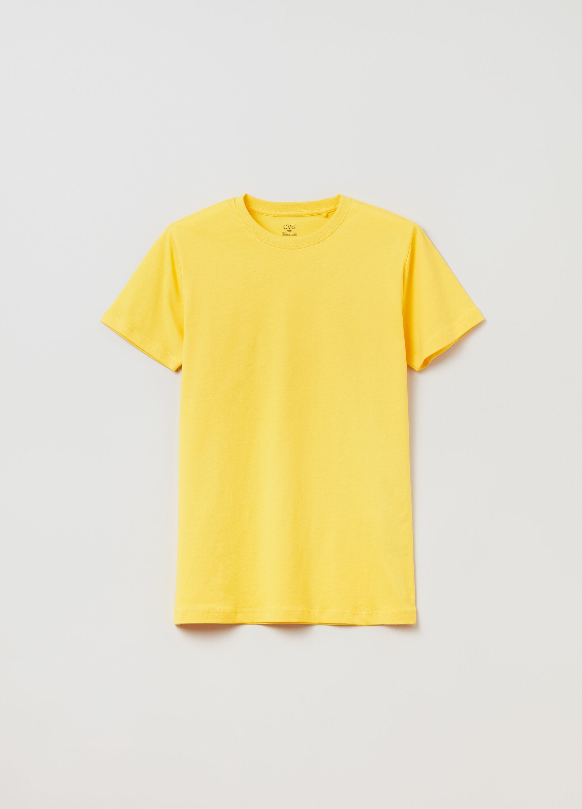 T-shirt in cotone tinta unita _0