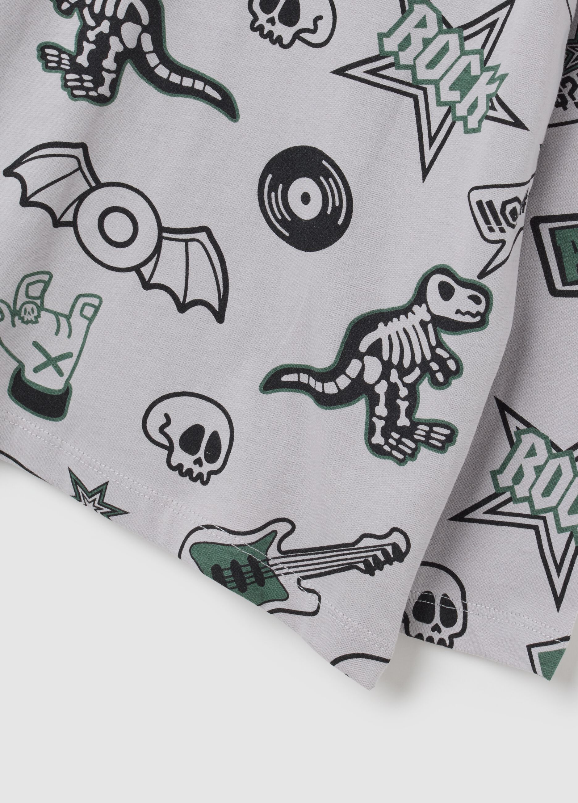 Maglia da bambino in puro cotone grigia regular fit