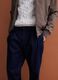 Jeans chino blu in puro cotone baggy fit_3