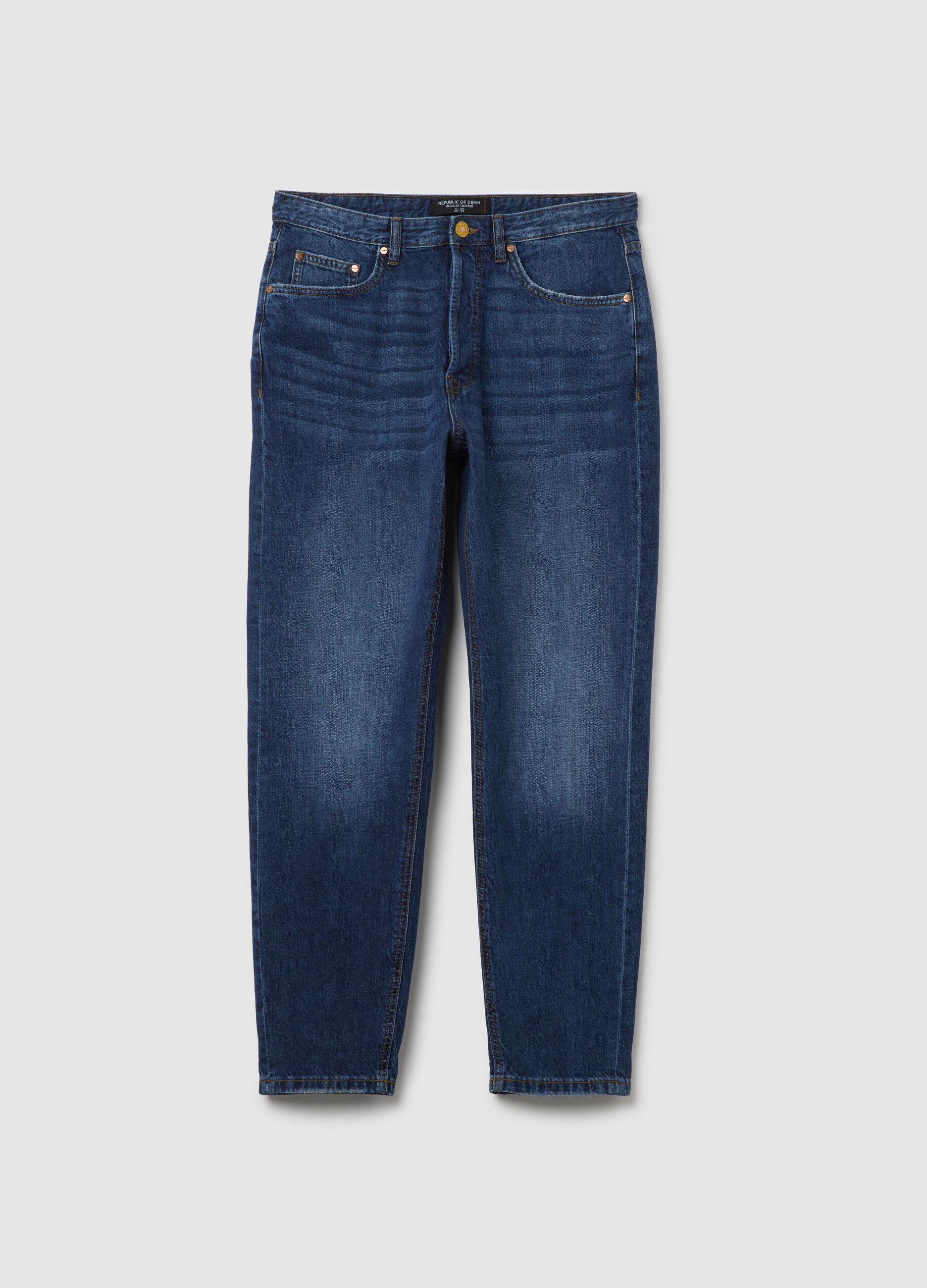 Jeans da uomo in denim blu regular fit