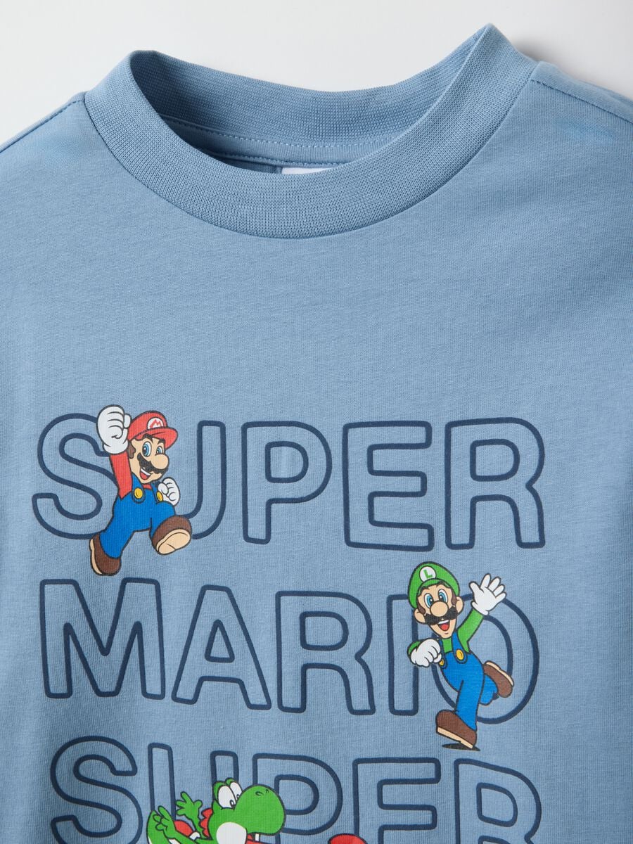 Blue regular fit pure cotton t-shirt for children_2