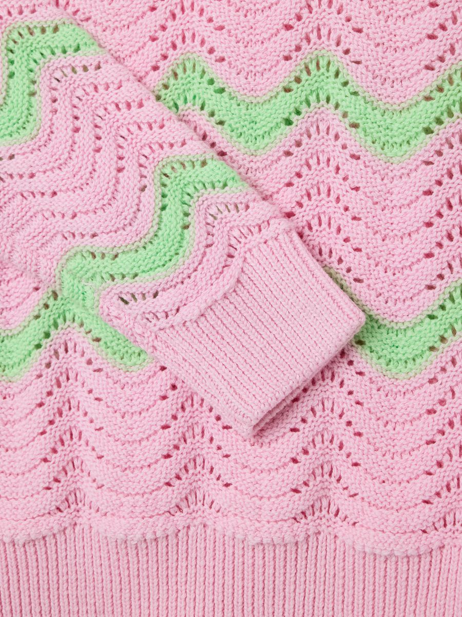 Girls’ regular-fit multicoloured pullover in 100% cotton_2